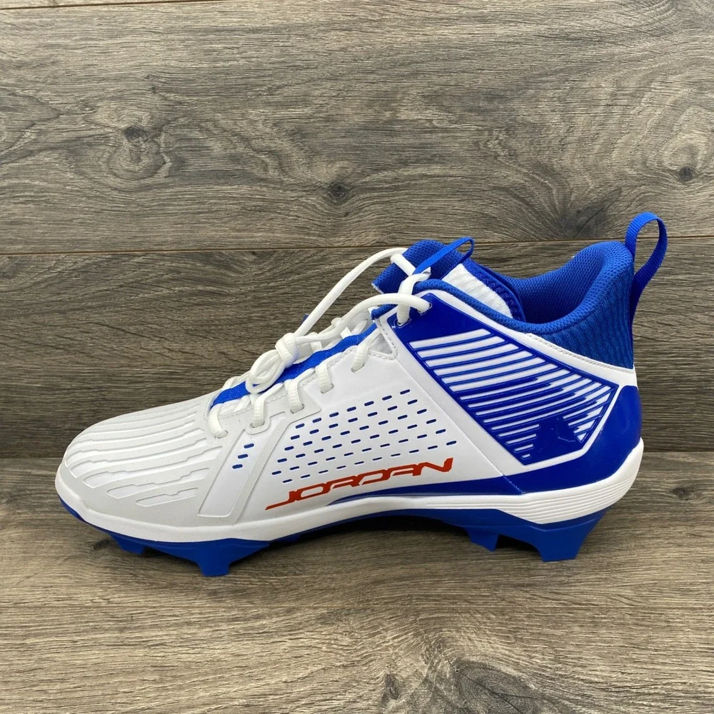 Jordan Force Savage 3 FL P Football Cleats Mens 14.5 White Blue Florida Gators